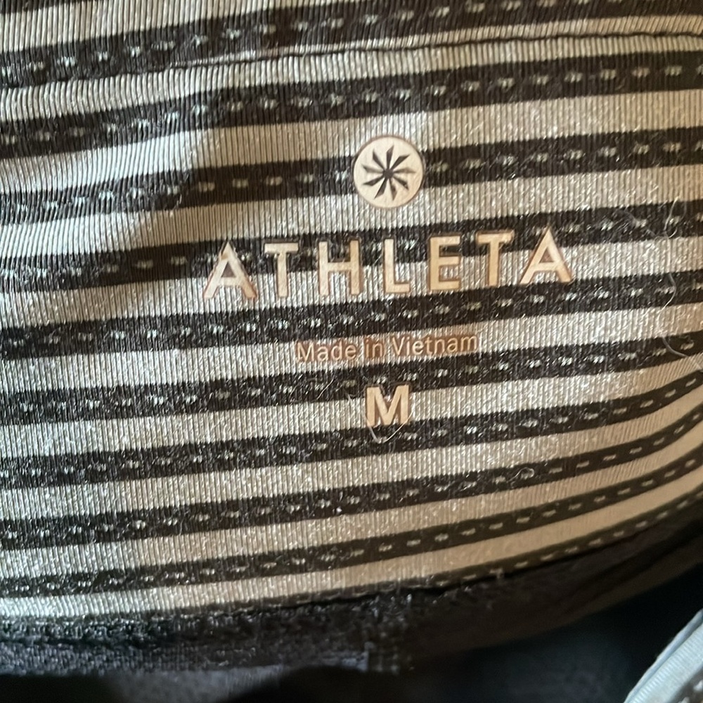 Athleta Skort Skirt Swagger Track Stripe Black & Gray Tennis Pickleball Golf M - Picture 8 of 11